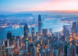 View on Hong Kong city from Victoria peak