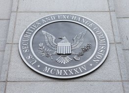 SEC logo on sidewalk