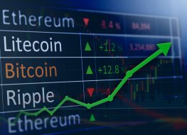 Cryptocurrency price increase