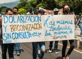 Protestors in El Salvador march against bitcoin 