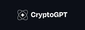 CryptoGPT cryptocurrency GPT Token, Cryptocurrency logo on isolated background with text.
