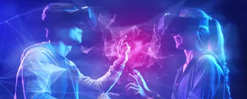 People with virtual reality headsets
