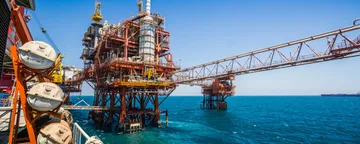 Offshore platform in Mumbai, India for oil and gas