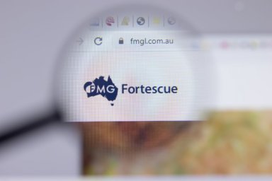 FMG logo close-up on webpage