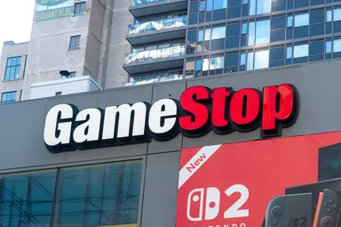 GameStop store sign on a building facade
