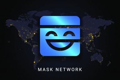 The Mask Network logo on a dark background