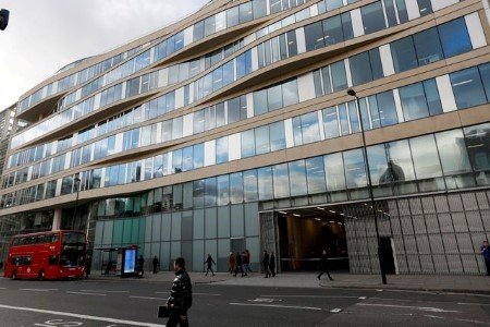 A file photo shows the offices where the London Metal Exchange is headquartered in the City of London, Britain, January 18, 2018.