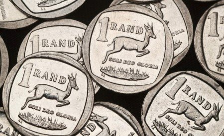 South African Rand coins are seen in this illustration picture taken October 28, 2020.