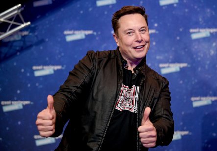 Elon Musk at an event in Berlin