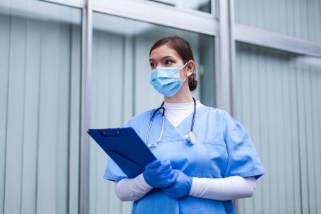 NHS ICU medical worker in PPE