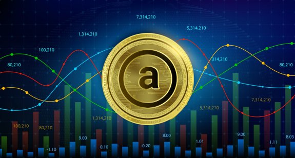 Representation of the AR token overlaid on a price chart