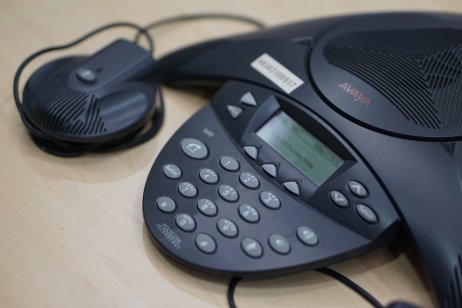 An Avaya business phone