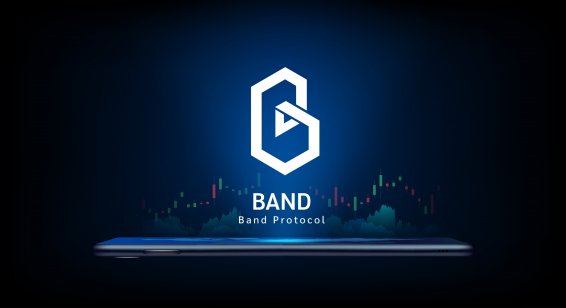 Band Protocol's logo in front of a price graph