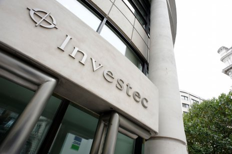Exterior of an Investec bank branch in London