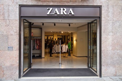 Outside a Zara store in Spain