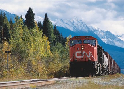 CN Rail in Red Pass, British Columbia