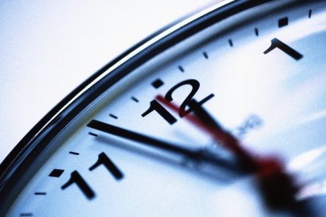 Photo of ticking clock.