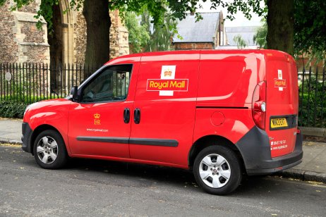 A Royal Mail van parked on a street