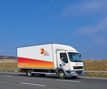 DS Smith truck on delivery route