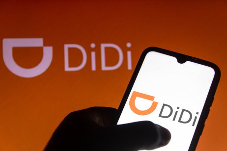 Didi logo on a smartphone