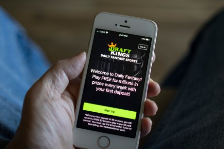 DraftKings screen on cell phone