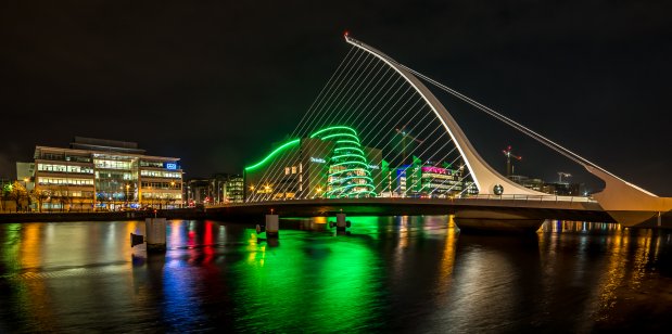 Photo of Dublin and river Liffy