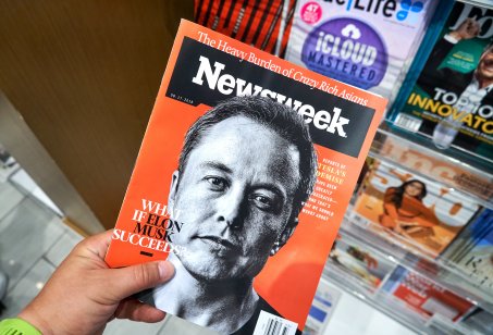 Photo of Musk on Newsweek Magazine