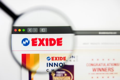 Exide Industries' corporate logo.