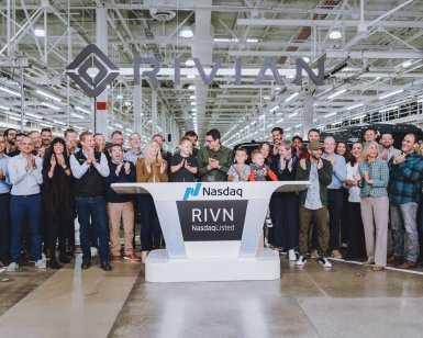 Rivian IPO at factory