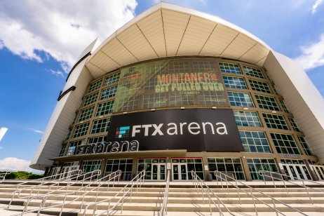 The stadium of NBA's Miami Heats sponsored by FTX