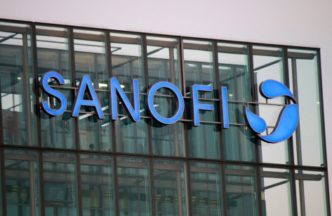 Sanofi logo on building exterior