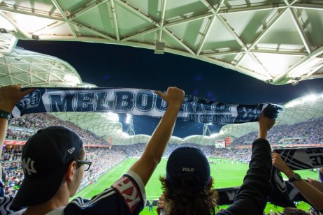 Fans attend an A-League match in Australia