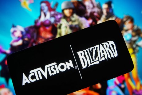 A image of an Activision Blizzard logo on a mobile phone 