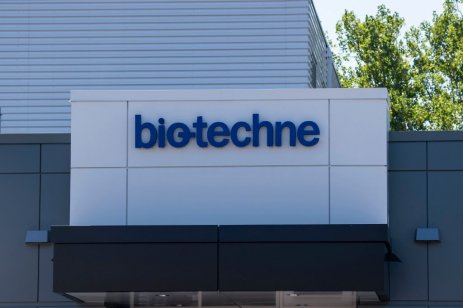 Bio-Techne logo on company office