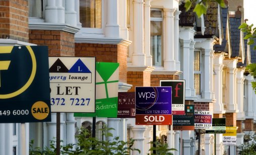 row of houses for sale 