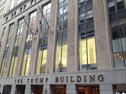 Trump Building Wall St in New York City