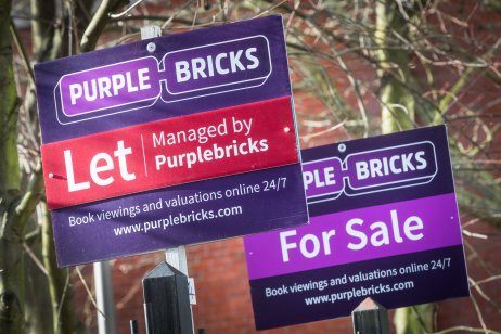 Purplebricks letting and sales signs