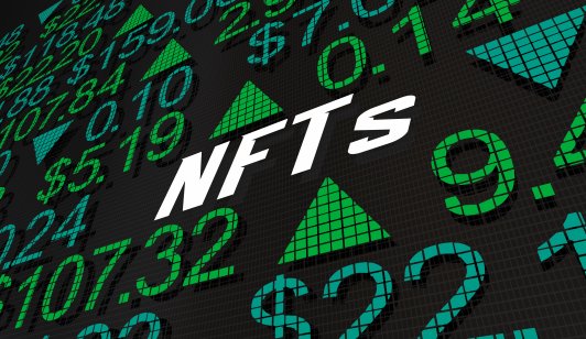 NFT on a stock display