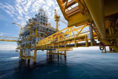 File photo of an oil and gas platform in the sea