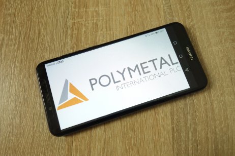 Polymetal logo on a mobile phone 