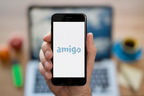 Amigo logo on handset