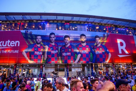 Rakuten billboard in Camp Nou stadium in 2019