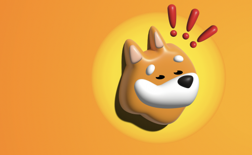 Bonk logo of a cartoon shiba inu dog featured on an orange background