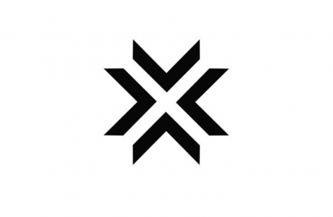 LCS logo, a geometric shape in black on a white background