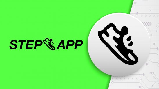 The Step App logo on a green background