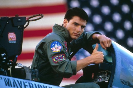 Actor Tom Cruise shown in the original Top Gun