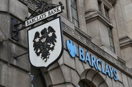Barclays high street branch sign