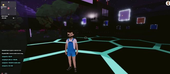 A plot of land in the Decentraland metaverse