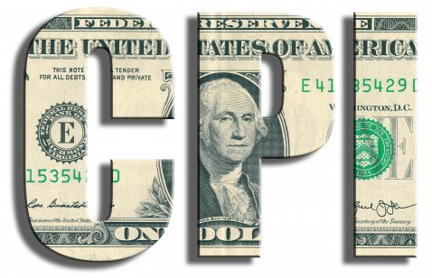 CPI on a dollar background