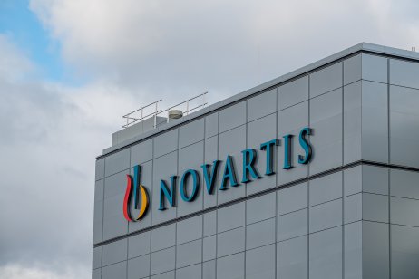 Novartis Pharma building in Stein, which produces new medicaments and delivers them in 150 countries